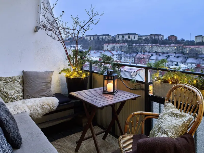 تراس در زمستان