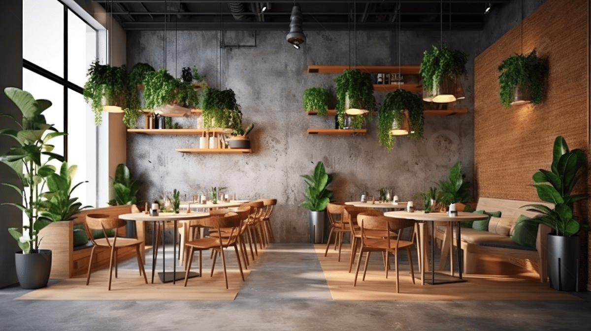 استفاده از گیاهان خاص در کافی شاپ