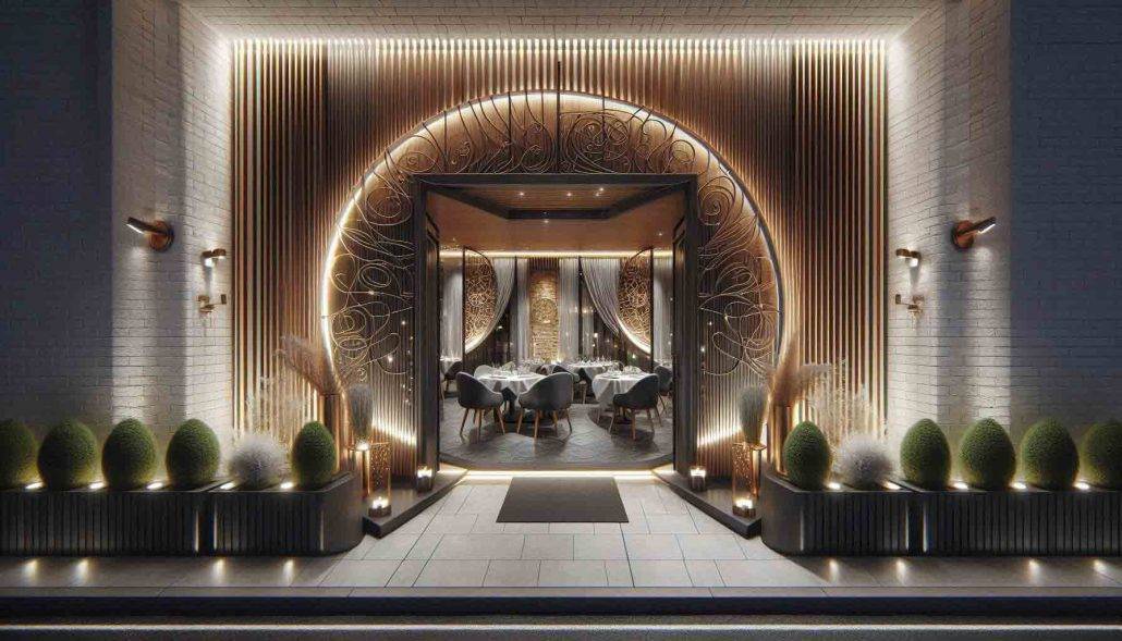 طراحی ورودی رستوران
