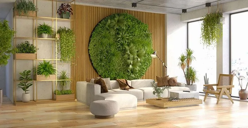 گرین وال در سالن پذیرایی